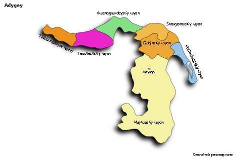 Sample Maps for Adygey (colored,shadowy)