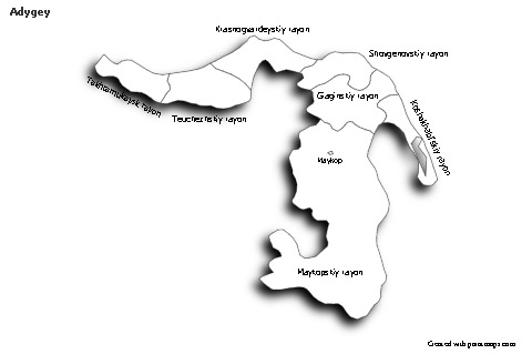 Sample Maps for Adygey (black-white,shadowy)