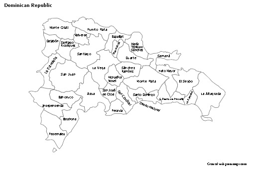 Sample Maps for Dominican Republic (black-white)