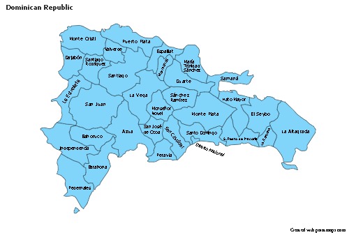 Sample Maps for Dominican Republic (blue)