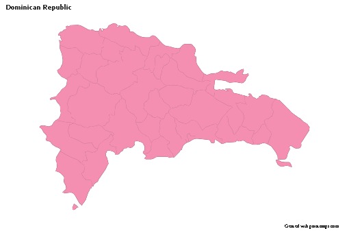 Sample Maps for Dominican Republic (pink,outline)