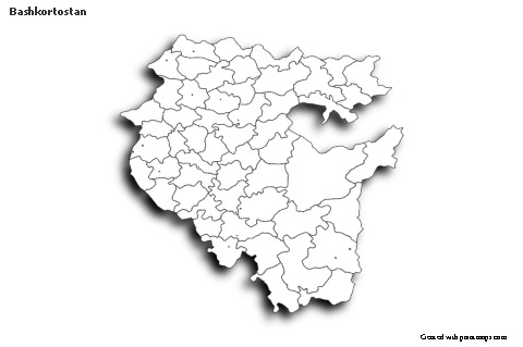Sample Maps for Bashkortostan (black-white,shadowy)