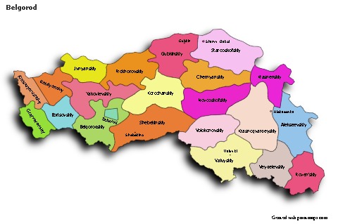 Belgorod için Örnek Haritalar (renkli,gölgeli)