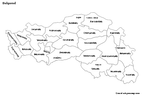 Belgorod için Örnek Haritalar (siyah-beyaz)