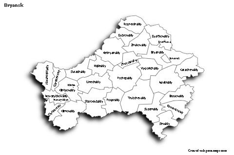 Sample Maps for Bryansk (black-white,shadowy)