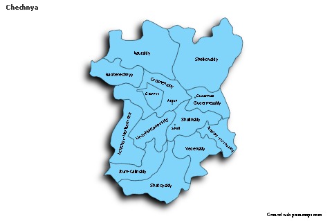 Sample Maps for Chechnya (blue,shadowy)