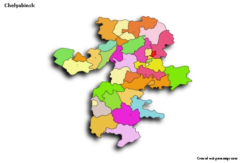 Sample Maps for Chelyabinsk (colored,shadowy)