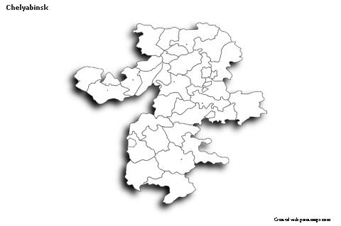 Sample Maps for Chelyabinsk (black-white,shadowy)