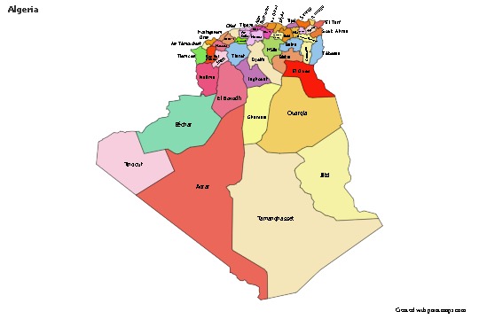 Sample Maps for Algeria (colored)