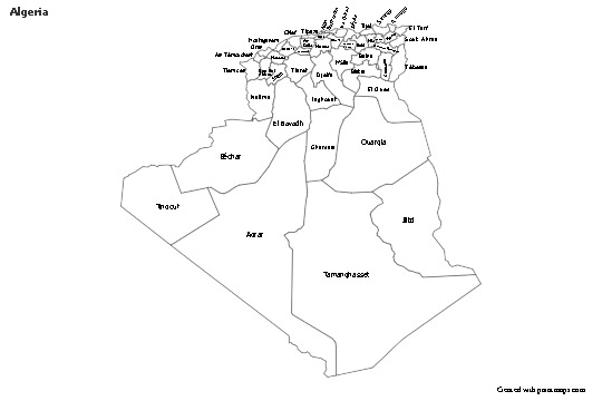 Sample Maps for Algeria (black-white)