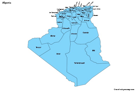 Sample Maps for Algeria (blue)