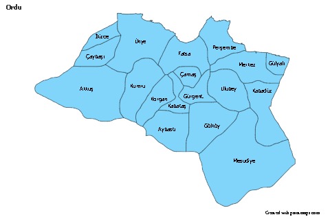 Sample Maps for Ordu (blue)