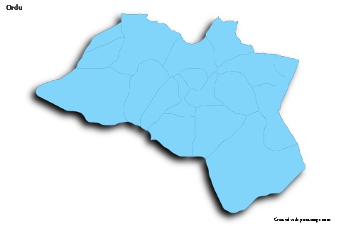 Sample Maps for Ordu (blue,outline,shadowy)