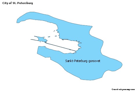 City of St. Petersburg için Örnek Haritalar (mavi)
