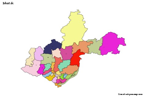 Contoh Peta untuk Irkutsk (berwarna)