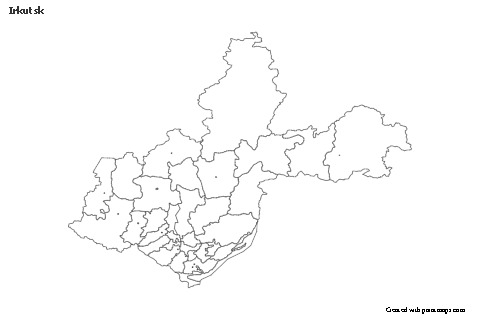 Contoh Peta untuk Irkutsk (hitam-putih)