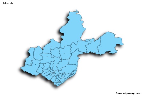 Contoh Peta untuk Irkutsk (biru,bayangan)