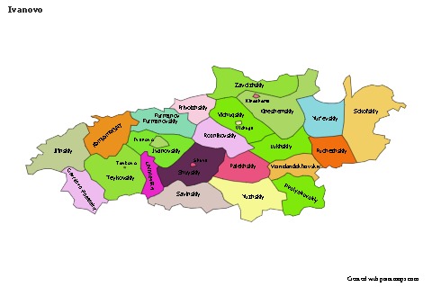 Mapas de muestra para Ivanovo (coloreado)