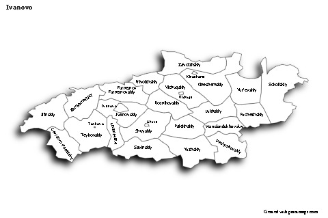 Mapas de muestra para Ivanovo (blanco-negro,sombrío)