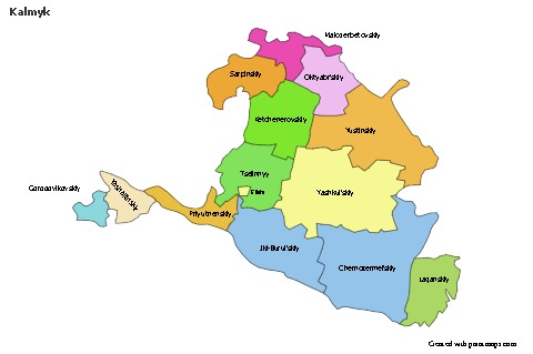 Sample Maps for Kalmyk (colored)