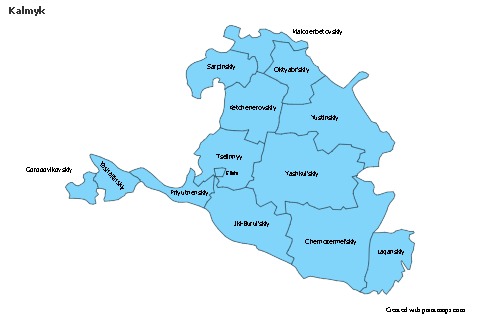 Sample Maps for Kalmyk (blue)