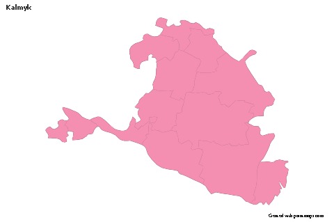 Sample Maps for Kalmyk (pink,outline)