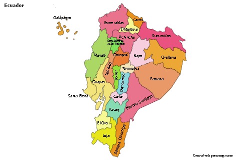 Sample Maps for Ecuador (colored)