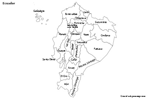 Sample Maps for Ecuador (black-white)
