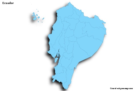 Sample Maps for Ecuador (blue,outline,shadowy)