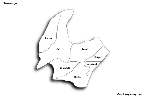 Sample Maps for Osmaniye (black-white,shadowy)