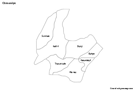 Sample Maps for Osmaniye (black-white)