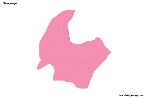 Sample Maps for Osmaniye (pink,outline)