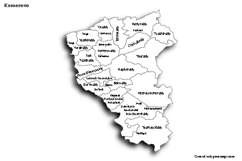 Sample Maps for Kemerovo (black-white,shadowy)