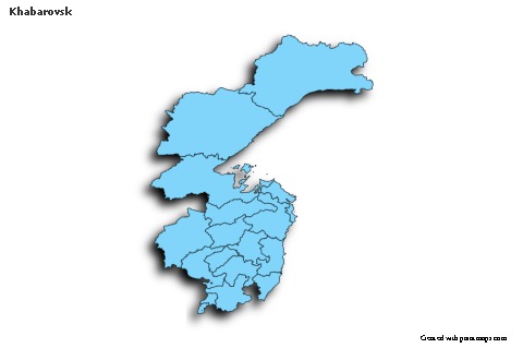 Khabarovsk için Örnek Haritalar (mavi,gölgeli)