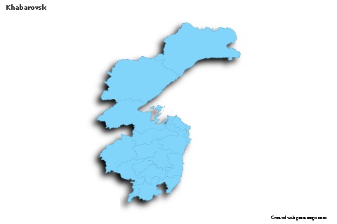 Khabarovsk için Örnek Haritalar (mavi,anahat,gölgeli)