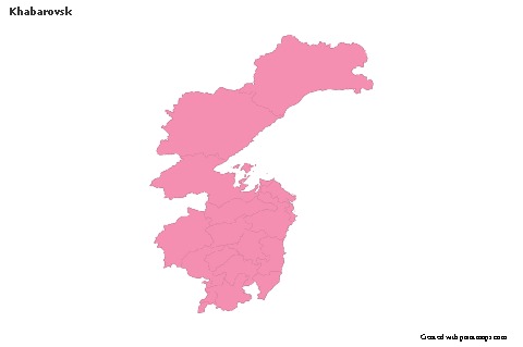 Khabarovsk için Örnek Haritalar (pembe,anahat)