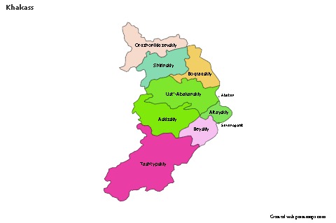 Khakass için Örnek Haritalar (renkli)