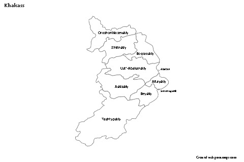 Khakass için Örnek Haritalar (siyah-beyaz)