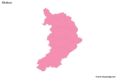 Khakass için Örnek Haritalar (pembe,anahat)