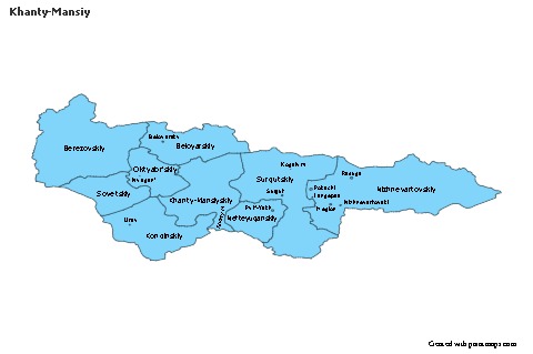 Contoh Peta untuk Khanty-Mansiy (biru)