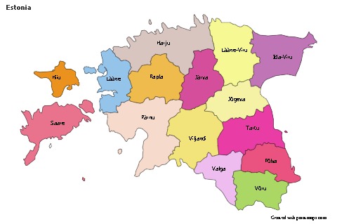 Sample Maps for Estonia (colored)