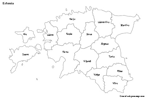 Sample Maps for Estonia (black-white)
