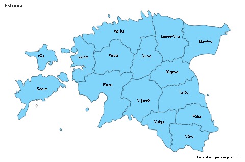 Sample Maps for Estonia (blue)