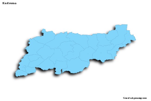 Sample Maps for Kostroma (blue,outline,shadowy)