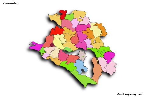 Krasnodar için Örnek Haritalar (renkli,gölgeli)
