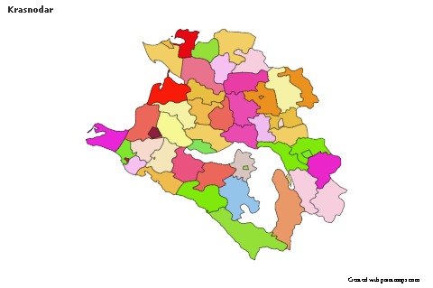 Krasnodar için Örnek Haritalar (renkli)