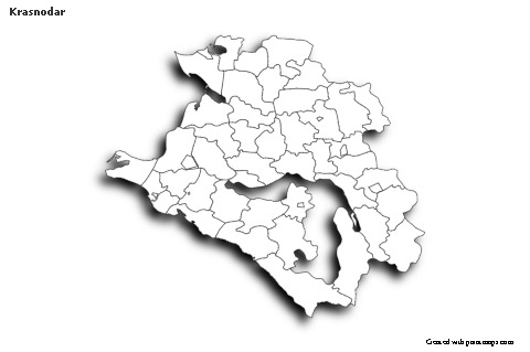 Krasnodar için Örnek Haritalar (siyah-beyaz,gölgeli)