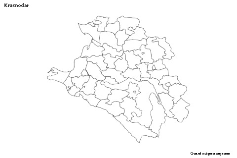 Krasnodar için Örnek Haritalar (siyah-beyaz)