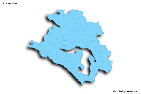Krasnodar için Örnek Haritalar (mavi,anahat,gölgeli)