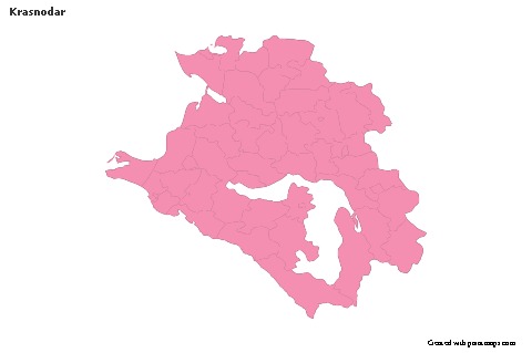 Krasnodar için Örnek Haritalar (pembe,anahat)
